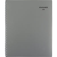 AT-A-GLANCE - Agenda hebdomadaire/mensuel traditionnel 2026 - 11 po H x 8 1/2 po l - gris - bilingue-12 mois avec onglet : janvier 2026 à décembre 2026