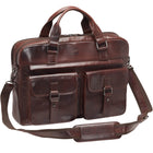 Mancini - Mallette Buffalo avec Double Compartiment pour Ordinateur Portable 15 -6 pouces - 16.75po x 5.75po x 11.75po - Brun-Compartiment dédié pour dossiers et documents