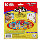 Cra-Z-Art - Marqueurs classiques lavables Broadline - Paquet de 10-Ces marqueurs classiques à trait large facilitent le colouriage, offrent une belle saturation des couleurs avec des couleurs riches et vibrantes pour stimuler l'imagination et aider les enfants à stimuler leur créativité