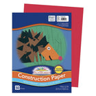 Prang - Papier construction, rouge des fêtes, 9 po x 12 po, 50 feuilles-Papier de construction épais en bois de pâte mécanique