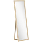 HOMCOM - Miroir rectangulaire pleine longueur - 21 po l x 64 po H - marron-Grande taille 64 po x 21 po (162,5 x 53,3 cm) offrant une vue complète de la tête aux pieds pour vos tenues 