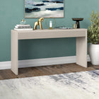 Hudson&Canal - Console Lawrence , 55 po de largeur, blanc aulne-Finition en blanc aulne aspect bois