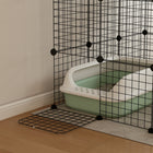 PawHut - Cage pour chat d’intérieur 4 niveaux DIY pour 1 à 3 chats avec portes et hamac-Comprend trois plateformes de saut et des rampes pour grimper 