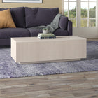 Hudson&Canal - Table basse rectangulaire Reyes 48" L - Blanc aulne-Caractéristiques assemblage facile