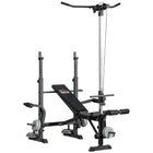Soozier - Banc de musculation réglable avec système de poulie-Le design tout-en-un permet un entraînement de force complet en un seul endroit 