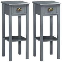 HOMCOM - Table de chevet - lot de 2-Le design moderne et élégant permet à l'ensemble de 2 tables d'appoint de s'adapter à tout décor 