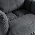 HOMCOM - Chaise de bureau ergonomique inclinable avec tissu flanelle neige - gris foncé-Matériau : flanelle neige, éponge, métal