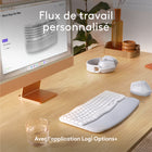 Logitech - Wave Keys for Mac, clavier ergonomique sans fil avec repose-poignets rembourré - Blanc-Travaillez plus confortablement, à votre façon: personnalisez votre flux de travail sur le clavier sans fil Logitech avec des raccourcis rapides et Smart Actions via l'application Logi Options+ 

