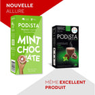 PODiSTA - Chocolat menthe - Compatibles Nespresso originales - paquet de 60-Compatible uniquement avec les machines Nespresso Original Line (Le Cube, Essenza Mini, Essenza, Citiz, Pixie, Inissia, Lattissima, Lattissima One, Nespresso U, Maestria, Creatista, Creatista Plus, Philips L'OR coffee machine)