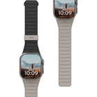 UAG - Bracelet Pathfinder Apple Watch 49/45/44/42 mm, Noir/Titane-Silicone doux au toucher