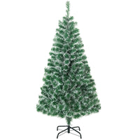 HOMCOM - Arbre de Noël artificiel 6' avec branches réalistes - Vert-L'arbre de Noël est un ajout accrocheur à la plupart des décorations d'intérieur pendant les vacances 