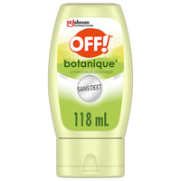 OFF! - Botanique lotion chasse-moustique - 118 ml-OFF! Ni collant ou graisseux, le chasse-moustiques protection familiale Botanique offre une protection efficace et fiable, sans DEET