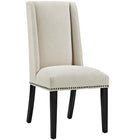 Modway - Baron Tissu Chaise à manger Ensemble de 2 - Beige-Rembourrage en mousse dense pour le confort