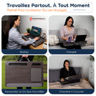 ShoppingAll - Bureau Portatif Avec Coussin – Convient Aux Ordinateurs Portables Jusqu’à 17 Pouces – Gris-7