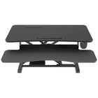 Rocelco - Bureau réglable électrique de 38 po avec CA/USB et tapis antifatigue - Noir-Rear grommet for optional monitor arm