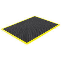 Edgewood - Tapis à Bulles Sûreté Anti-Fatigue Léger Avec Formes de Dôme - 2 pi l x 3 pi L x 5/8 po P - Noir/Jaune-Pour Usage Léger