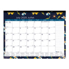 Blueline - 2025-2026 18-mois sous-main académique mensuel - 22 po x 17 po - Blossom - Bilingue-18 mois, juillet 2025 à décembre 2026