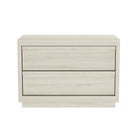 Manhattan Comfort - Table de nuit contemporaine Navis 32" à 2 tiroirs - Chêne blanchi-La finition aspect bois offre une apparence chaleureuse et naturelle prisée dans la conception de meubles modernes