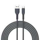 Câble Micro USB Basic Tech 3 pi - Charbon-Élégant et sans enchevêtrement