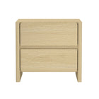 Manhattan Comfort - Ensemble moderne Linda 2 pièces : commode et table de chevet - Chêne naturel-Garantie limitée du fabricant de 30 jours
