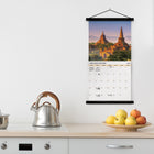 DateWorks - Calendrier Mural de 16 Mois Destinations Exotiques 2025 - 12 po x 12 po - Bilingue-12 po x 12 po