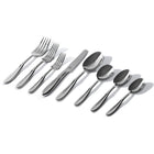Table 12 - 26 pièces, pour 4 personnes - compatible lave-vaisselle-4 fourchettes de table, 4 couteaux de table, 4 cuillères à soupe, 4 fourchettes à salade, 4 cuillères à thé, 4 cuillères à soupe rondes, 1 fourchette de service, 1 cuillère de service