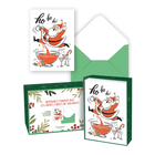 Pierre Belvédère - Cartes Temps des Fêtes-Noël Bien Arrosé - 6 x 4,5 po - boîte de 20 et enveloppes - Français - paquet de 20-Intérieurs vierges pour des messages personnalisés