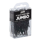 JAM Paper - Trombones géants colourés - grands trombones noirs de 5 cm - paquet de 75-Taille : 2 pouces (grand/jumbo) | Gardez vos piles de papier organisées avec des trombones de couleur