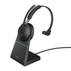 Jabra - Casque mono Evolve2 65 Link380A UC avec support - Noir-Type de casque ou microphone et utilisation : casque mono