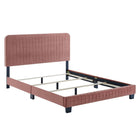 Modway - Celine Chenal Touffé Performance Velvet Lit simple, Rose poussiéreuse-Lit simple