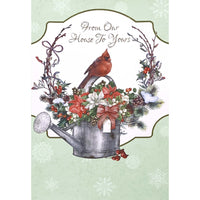 Rosedale - Cartes De souhaits Noël / Enveloppes - 5-1/2 po x 8 po - De notre maison à la vôtre - Paquet de 12-Cartes de souhaits qualité boutique