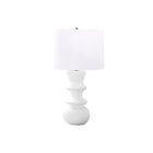 Monarch Specialties - Luminaire - 26 po H Lampe De Table - Crème Céramique - Abat-Jour Ivoire / Crème - Contemporain-Cette lampe de table élégante et à la mode de 26 pouces de haut avec une base géométrique unique apportera une touche contemporaine à votre bureau à domicile, votre salon ou votre chambre à coucher