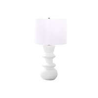 Monarch Specialties - Luminaire - 26 po H Lampe De Table - Crème Céramique - Abat-Jour Ivoire / Crème - Contemporain-Cette lampe de table élégante et à la mode de 26 pouces de haut avec une base géométrique unique apportera une touche contemporaine à votre bureau à domicile, votre salon ou votre chambre à coucher
