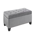 Brassex - Aiden Ottoman de rangement - gris-Profil mince
