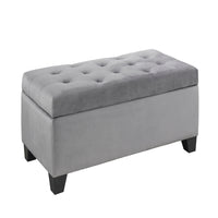 Brassex - Aiden Ottoman de rangement - gris-Profil mince