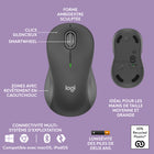 Logitech - MK670 Combo, clavier Wave Keys ergonomique sans fil avec souris sans fil - Graphite - Français-Connexion via Bluetooth ou récepteur Logi Bolt: avec Easy-Switch, basculez de l'ordinateur à la tablette et au téléphone (compatible avec Windows/macOS/iPadOS/ChromeOS)