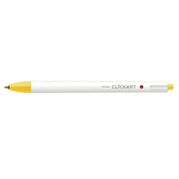 Zebra - ClickArt Retractable Marker Pen - Jaune-Parfait pour la journalisation, le codage couleur, le dessin et l’écriture quotidienne