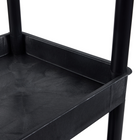 Luxor - Chariot utilitaire à trois plateaux (plat/cuvette) de 34" H Luxor ENDURA - 24" L x 18" P - noir-Équipé de quatre roulettes pivotantes en caoutchouc thermoplastique de 4 pouces, dont deux disposent de freins de blocage pour la stabilité