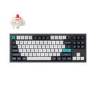 Keychron - Q3 Max RGB Wireless Mechanical Keyboard - Red Switch - TKL Layout with Knob - Carbon Black-Connectivité exceptionnelle : Passez sans effort d'un appareil à l'autre avec la connexion sans fil 2,4 GHz ou Bluetooth 5.1, offrant des temps de réponse rapides et des capacités multitâches sur votre ordinateur, téléphone et tablette.