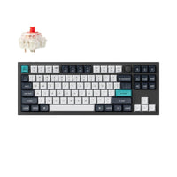 Keychron - Q3 Max RGB Wireless Mechanical Keyboard - Red Switch - TKL Layout with Knob - Carbon Black-Connectivité exceptionnelle : Passez sans effort d'un appareil à l'autre avec la connexion sans fil 2,4 GHz ou Bluetooth 5.1, offrant des temps de réponse rapides et des capacités multitâches sur votre ordinateur, téléphone et tablette.