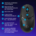 Logitech - Souris de jeu légère sans fil G309 LIGHTSPEED - Noir-8
