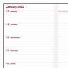 Brownline - 2026 Agenda de poche hebdomadaire Deux semaines par page double - 6 po x 3-1/2 po - Noir - Anglais-Calendriers annuels de l'année en cours et des deux années suivantes