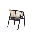 Manhattan Comfort - Versailles fauteuil d’appoint industry chic 23,62" - noir et cannage naturel-Le dos arrondi unique offre une facilité de détente et de sophistication