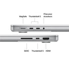 Apple - MacBook Pro 14 po - M5 Max - CPU 18 cœurs - SSD 2 To - Mémoire 36 Go - Argent-Caméra et audio de pointe - Profitez d'un son limpide et d'un cadrage toujours parfait grâce à la caméra Center Stage 12 Mpx, aux trois micros de qualité studio et aux six haut-parleurs avec Audio spatial et prise en charge de Dolby Atmos