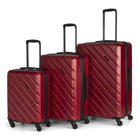 Swiss Mobility - Ensemble de 3 valise rigide ABS - Rouge-en ABS résistant