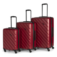 Swiss Mobility - Ensemble de 3 valise rigide ABS - Rouge-en ABS résistant