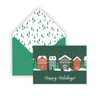 Pierre Belvedere -  Cartes de Noël - Petit Village - Anglais - Paquet de 20-Intérieurs vierges pour des messages personnalisés