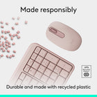 Logitech - MK250 clavier sans fil compact, souris ambidextre -Confortable et compacte: une souris Bluetooth mobile suffisamment petite pour être rangée dans un sac, avec une forme ambidextre douce pour guider les deux mains dans une position naturelle	