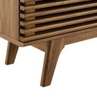 Modway - Render 71 po Meuble téléviseur multimédia, Noyer-Construction durable en panneaux de particules et MDF