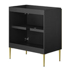 Modway - Alchemist 30" Armoire de toilette de salle de bain (lavabo non inclus) - Or noir-Assemblée requise
